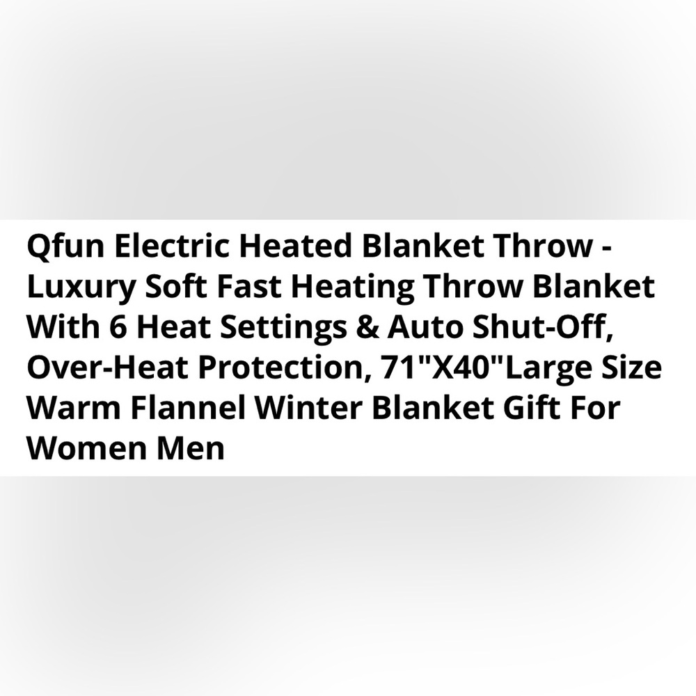 Electric Heated Blanket - Fast Heating with Auto Shut-Off